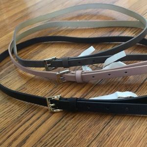 A New Day. 3 Colored Skinny Belts.